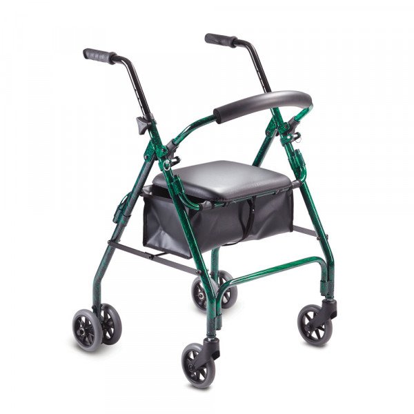 Walking frame - seat and basket - push down brakes